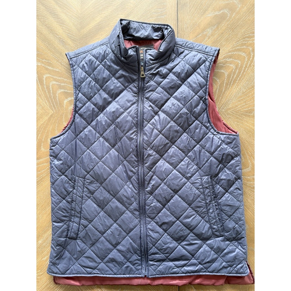 Weatherproof Vintage Mens Quilted Puffer Vest Navy‎ Blue Burgundy Red Large L